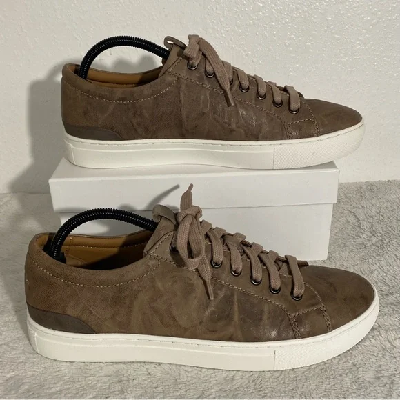 Johnston & Murphy Banks Lace to Toe Leather Sneakers Men’s Size 9.5 M Taupe - Picture 3 of 9